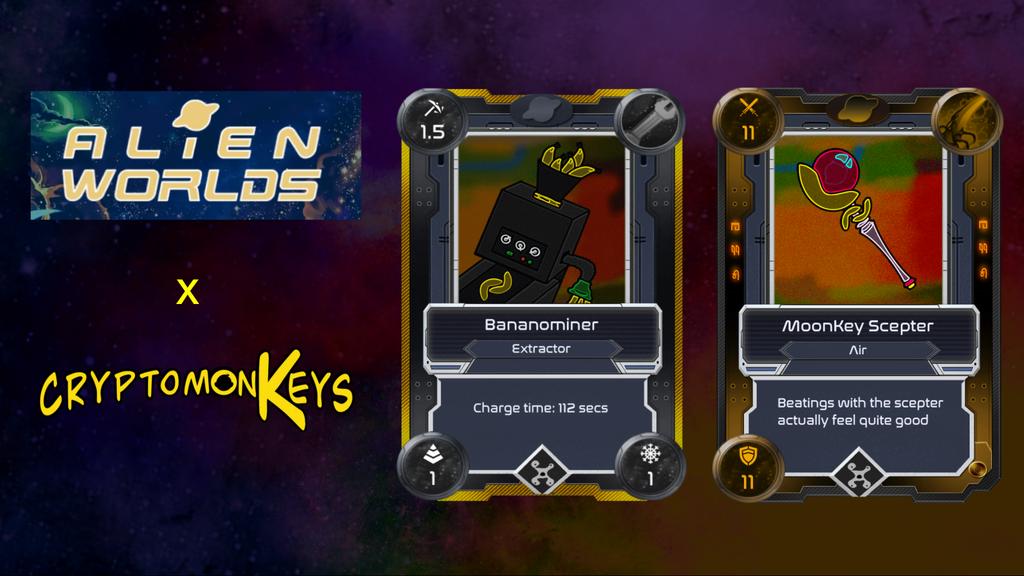 cryptomonKeys Update #12: Alien Worlds x cryptomonKeys collab: New Cards are Here!