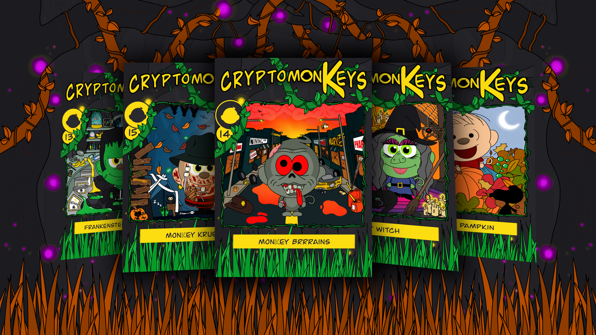 Free BANANO NFTs! cryptomonKeys Update #2: Halloween Design Contest Results and Card 19 Reveal