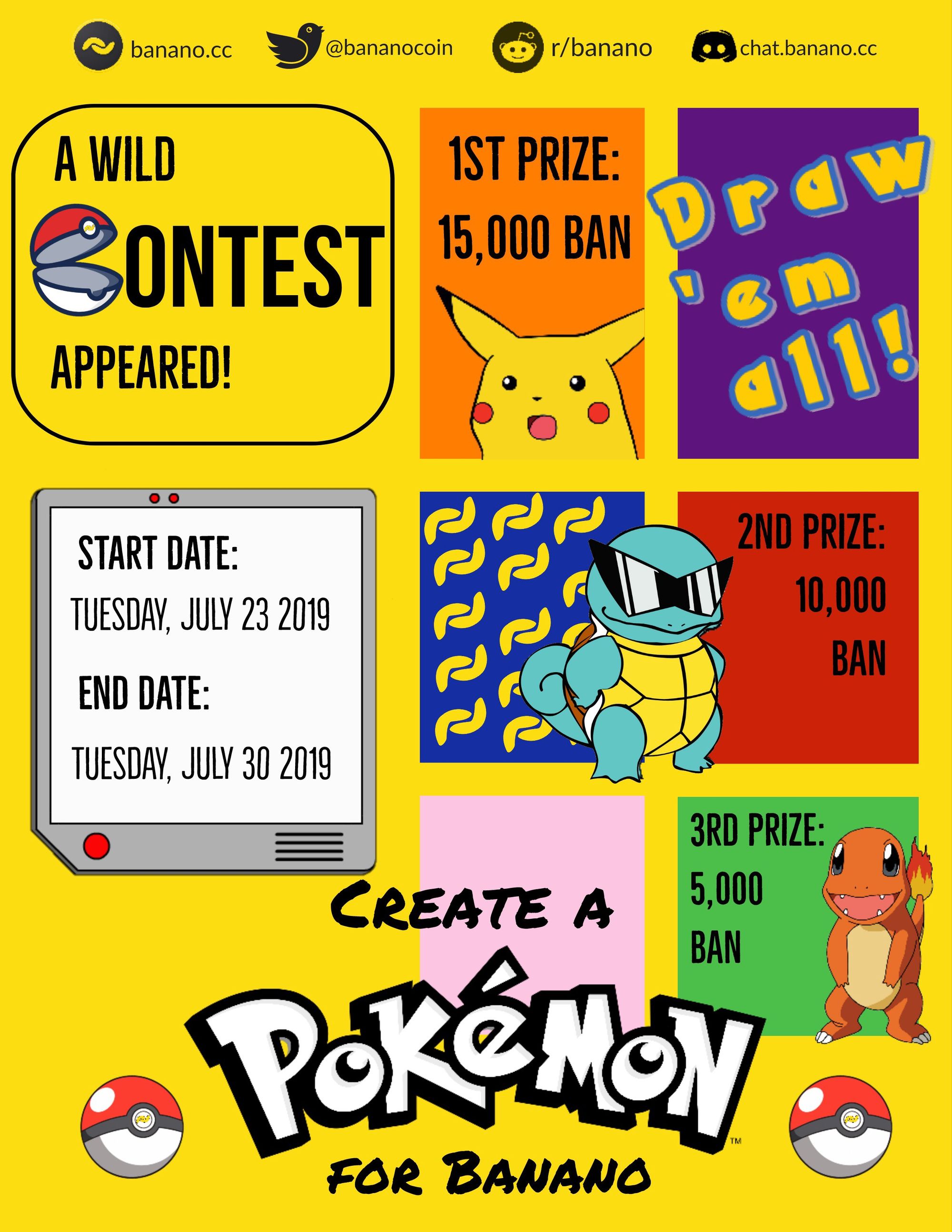 A Wild Crypto Contest Appeared! Create a Pokémon for BANANO!