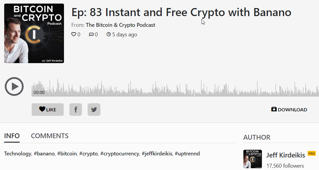 BANANO Featured at ‘The Bitcoin and Crypto Podcast’