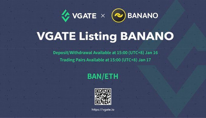 BANANO is Getting Listed on Vitex Exchange (+Telegram AMA & Airdrop)!