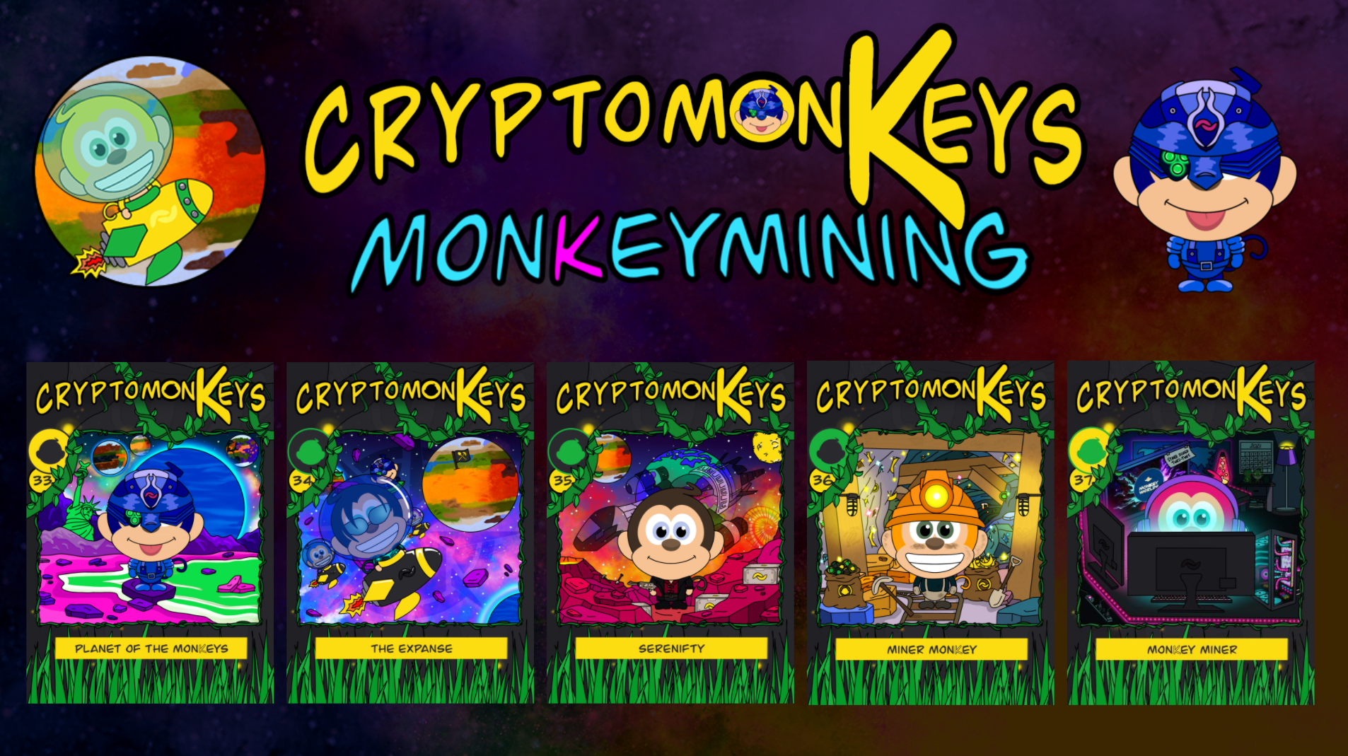 cryptomonKeys Update #15: monKeymining — Earn NFTs by Playing the Game Alien Worlds