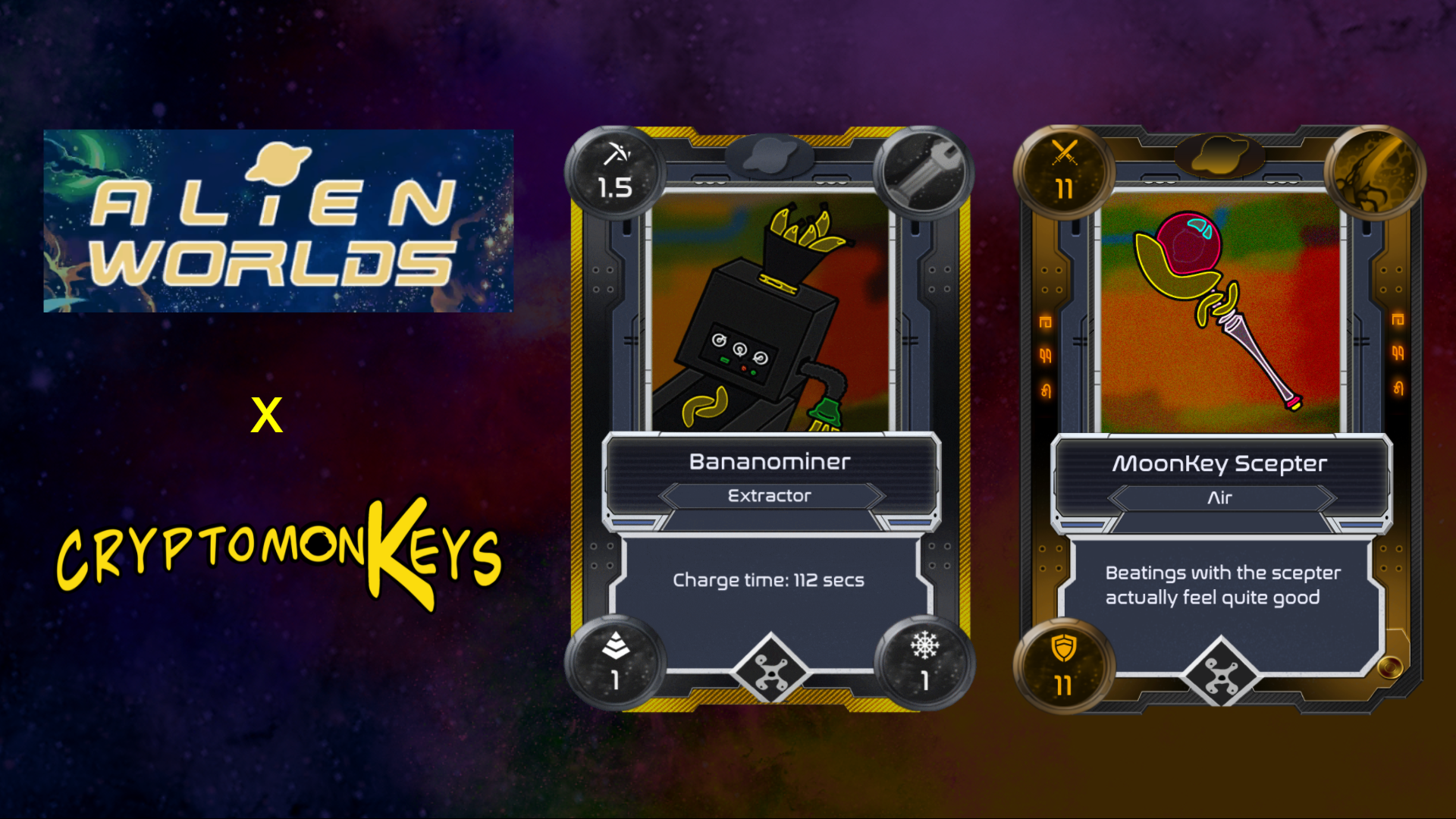 cryptomonKeys Update #12: Alien Worlds x cryptomonKeys collab: New Cards are Here!