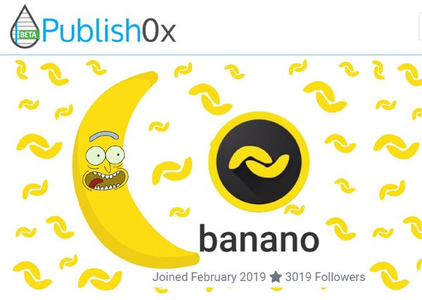 Official BananoJob #9: BANANO Airdrop to all Publish0x users (200k BAN)!