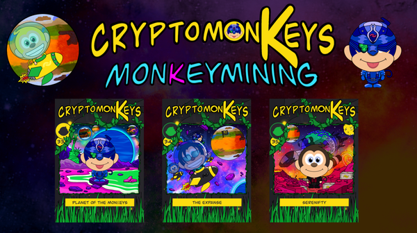 Free BANANO NFTs: cryptomonKeys Update #9: Earn cryptomonKeys NFTs by Playing Alien Worlds!